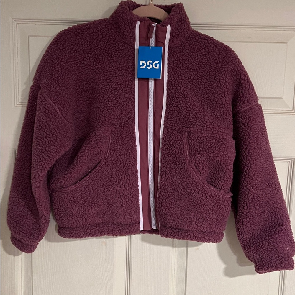 DSG Kids Jacket in Burgundy with White Accents